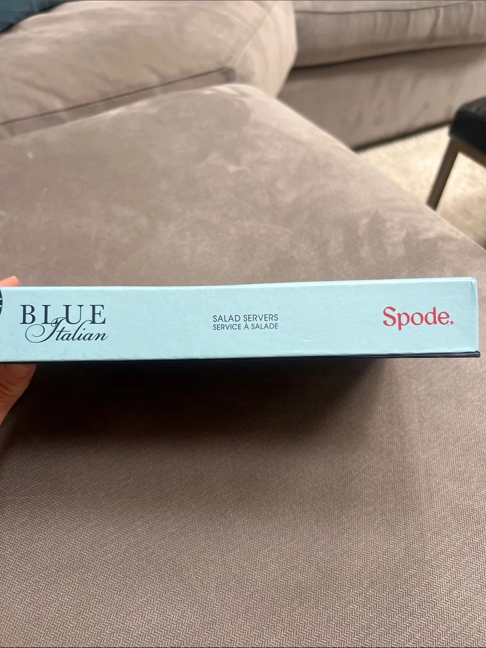Spode Blue Italian Box - White with Navy Accent
